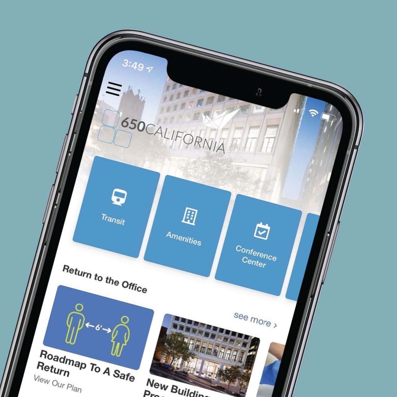 NEW BUILDING MOBILE APP, 
EXCLUSIVELY FOR 650 CALIFORNIA image